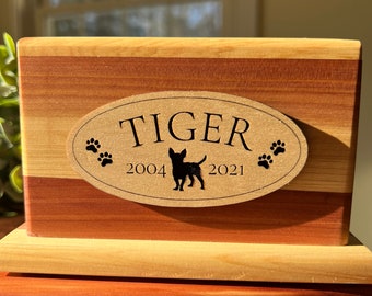 Plaque for Dog Urn (No Urn Included), Personalized with breed, name and dates