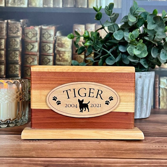 Custom Dog Memorial Plaque for Cremation Urn Engraved Pet Nameplate With Silhouette and Date Personalized Pet Memorial Plaque Etsy
