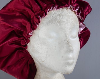 Vegan Silk Bonnet Non-Slip, Reversible and Adjustable