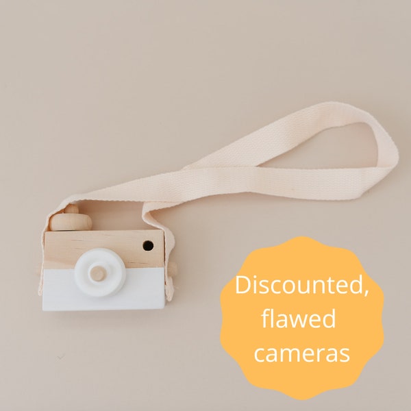Wooden Baby Camera- Flawed Wooden Camera- Wooden Camera Toy- Camera Toy Seconds- Dented Wooden Camera Toy
