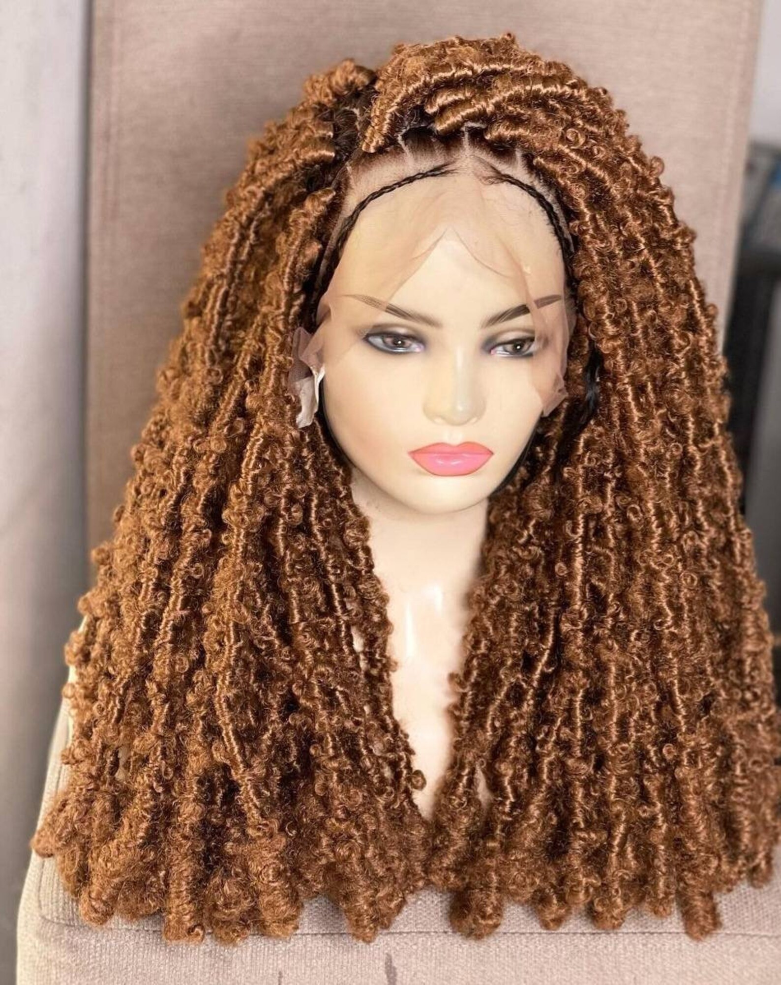 Butterfly locs wig full lace wig lace front wig faux locks Etsy