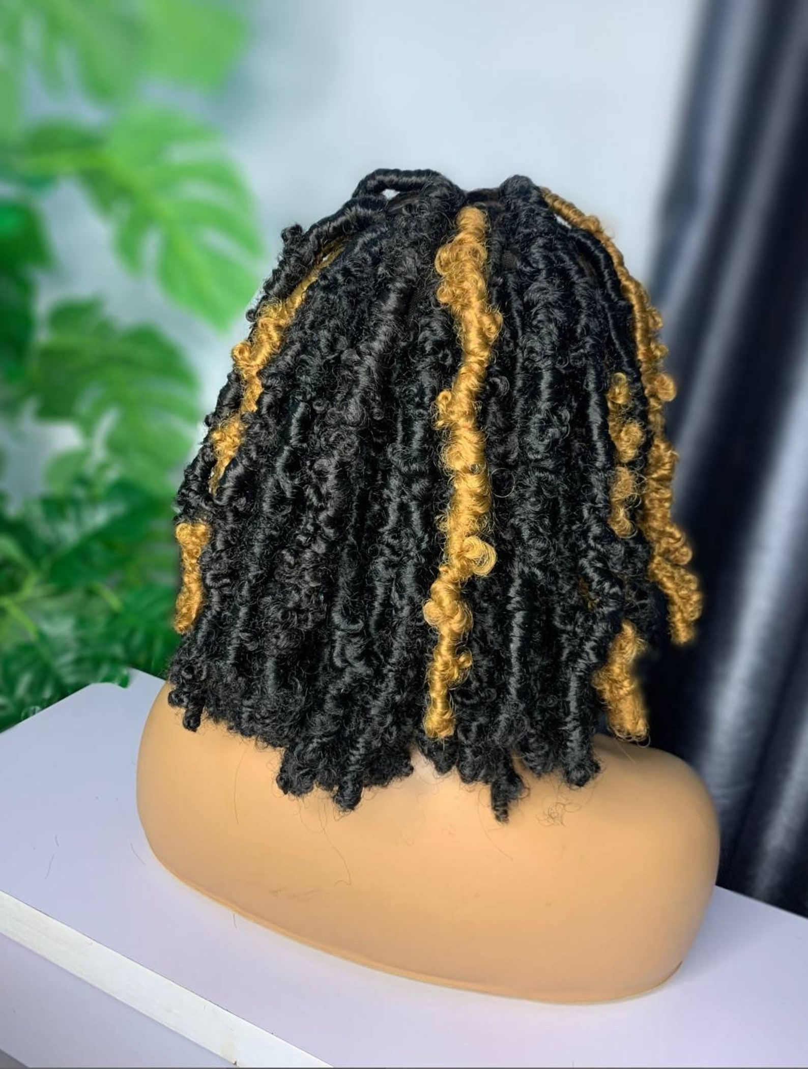 Butterfly locs wig full lace wig lace front wig faux locks Etsy