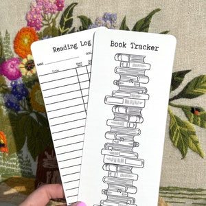 Library Card Bookmark, Reading List Bookmark, Vintage Library Bookmark,Book Tracker, Reading Log, Reading Challenge