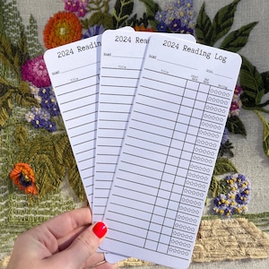 2024 Library Card Bookmark,2024 Reading Tracker, 3 Pack Bookmark, Vintage Library Card Bookmark, Book Tracker, Reading LogLibrarian Core