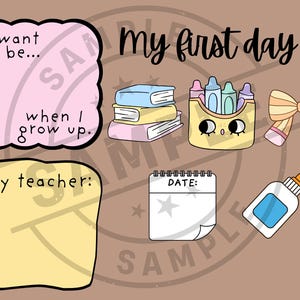 First Day of School 16x20 Digital Template