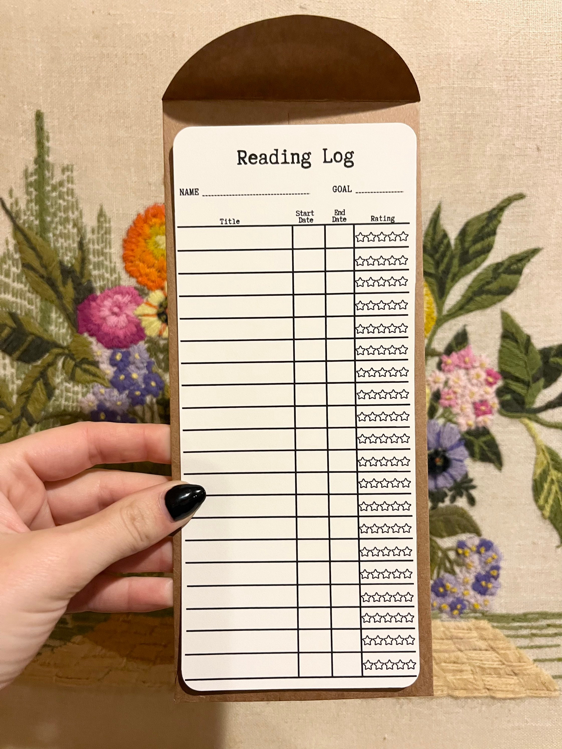 Tracker Card 15-PCS Reading List Bookmarks - Book Tracker Library Cards 3.3x7.87 Inch Book Tracker Markers