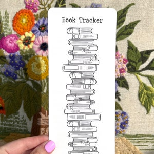 Library Card Bookmark, Reading List Bookmark, Vintage Library Bookmark,Book Tracker, Reading Log, Reading Challenge image 2