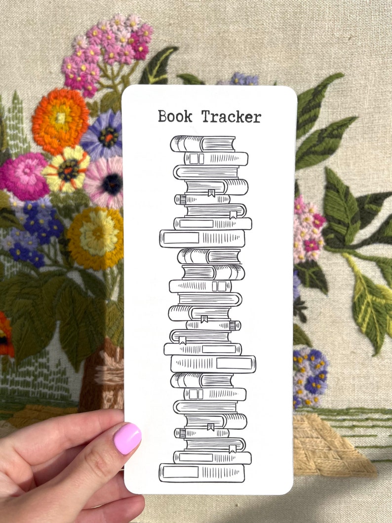 Library Card Bookmark, Reading List Bookmark, Vintage Library Bookmark,Book Tracker, Reading Log, Reading Challenge image 2