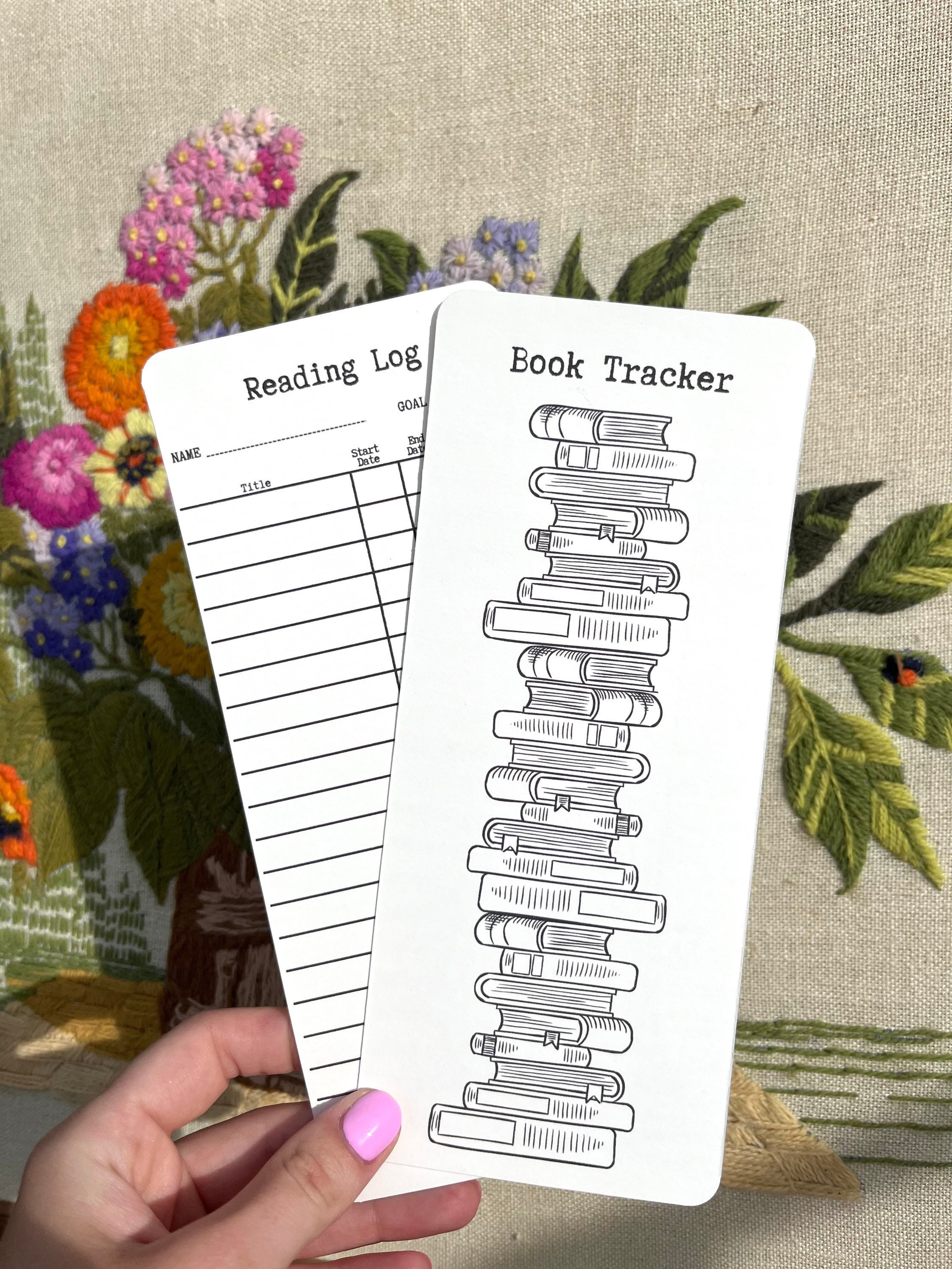 Library Card Bookmark, Reading List Bookmark, Vintage Library Bookmark,Book Tracker, Reading Log, Reading ChallengeLibrarian Core