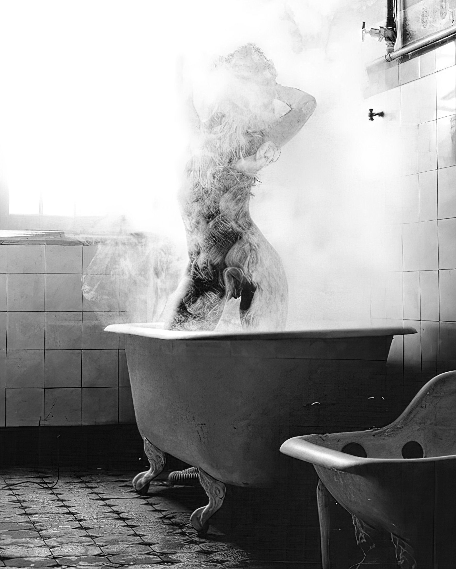Steam Bath, Nude, Gorgeous Breasts, Wet, Tub, Sexy, Erotic, Topless, Buxom,  Poster, Print, Cheesecake, Wall Art, Multiple Sizes 202-631 - Etsy