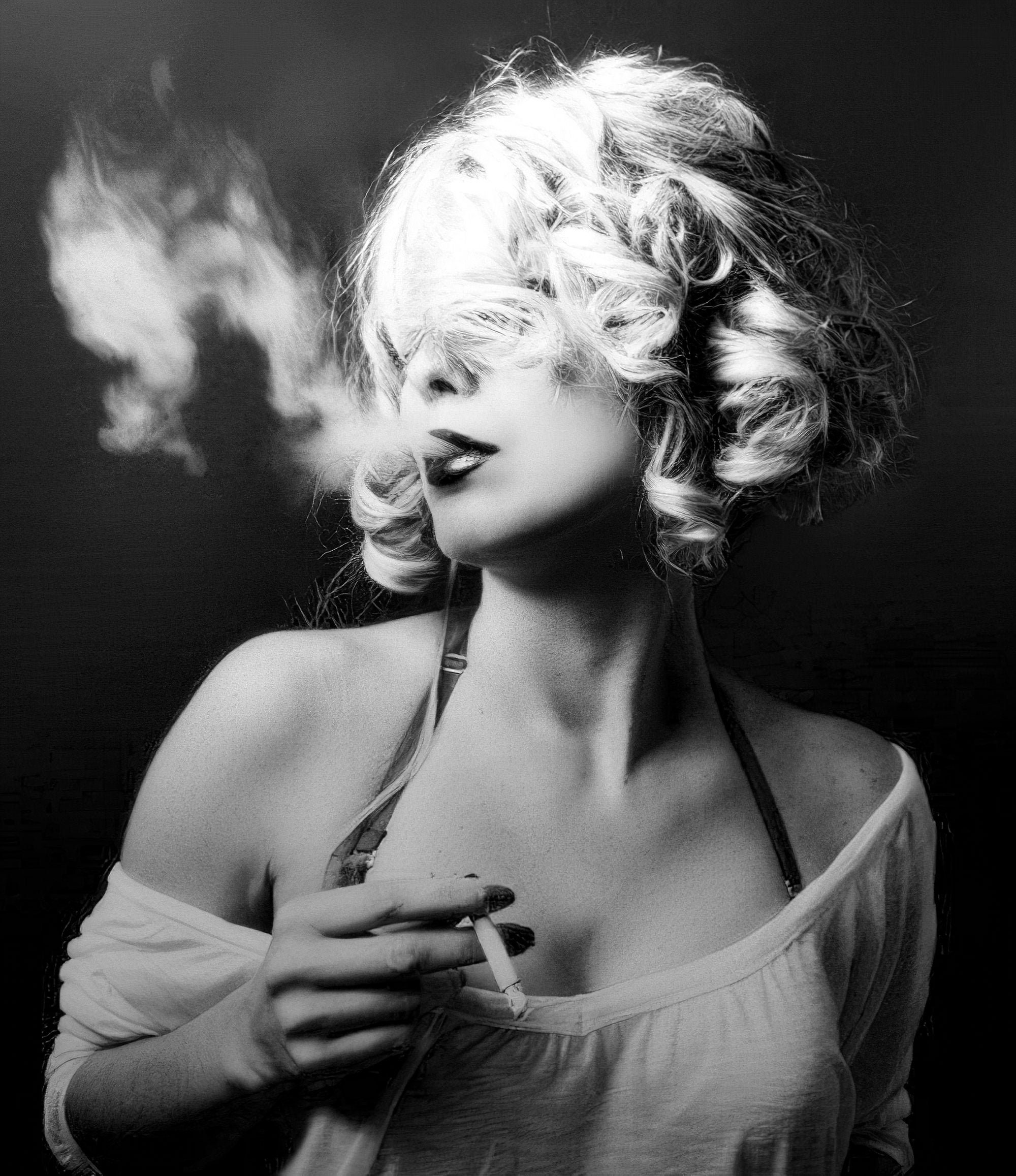 Elegant Smoking Classic Photo Film Noir Sexy - Etsy Finland