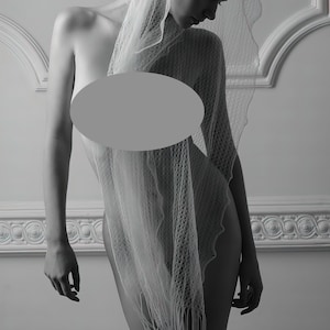 Mature, Gorgeous, Exotic, Lace, Veil, Sensual, Vintage Photo, 1960&#39;s, Breasts, Sexy, Sexy, Mature, Print, Wall Art, Multiple Size [202-429]