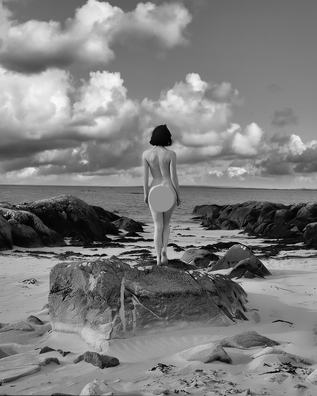 Mature, Amazing Nude at the Beach, Great Body, Wet, Sand, Bombshell