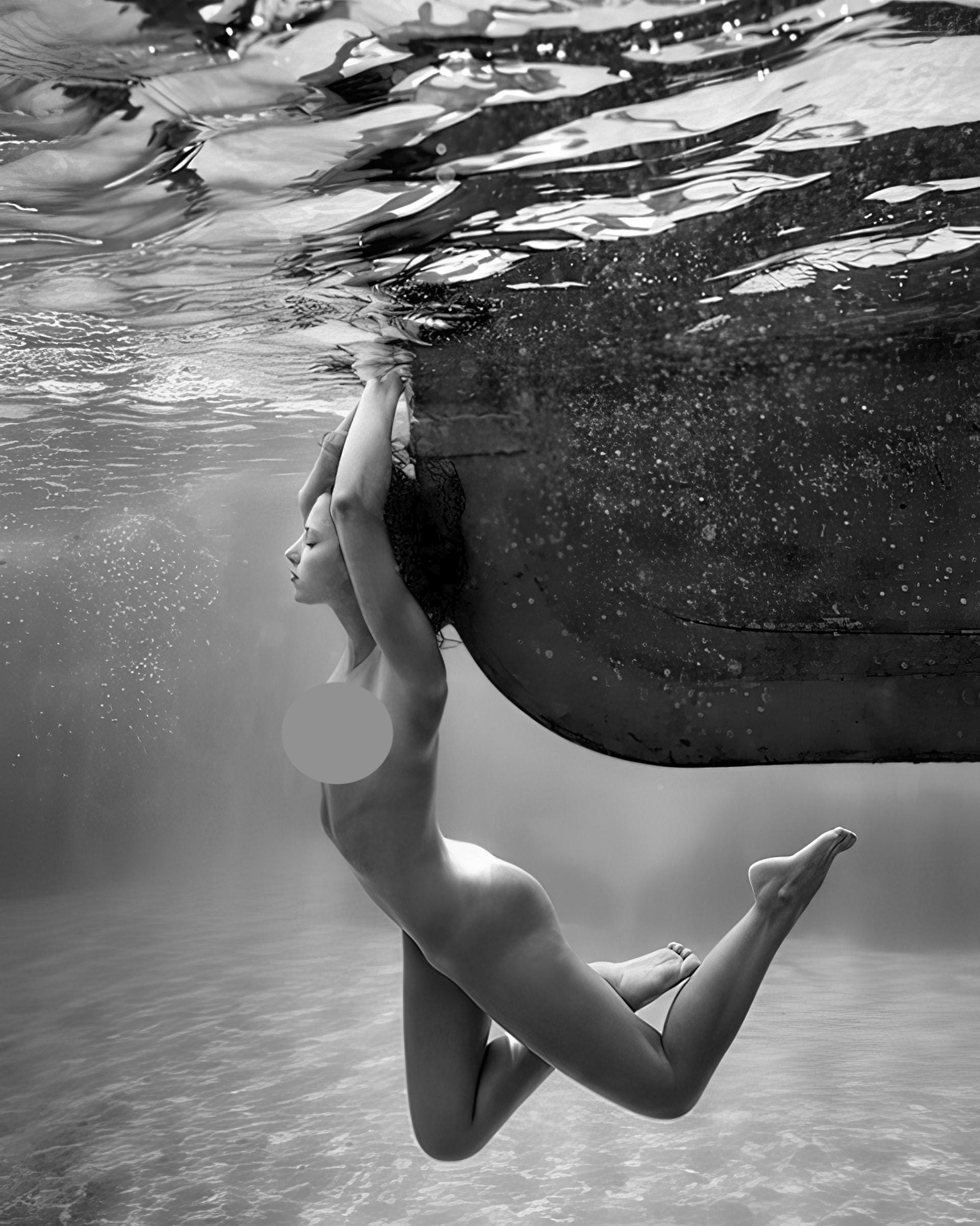 Mature, Gorgeous, Masthead, Surf, "Mermaid", Wet, Ocean, Sexy, Erotic, Pinup, Hard Body, Sand, Poster, Print, Multiples Sizes [202-954]