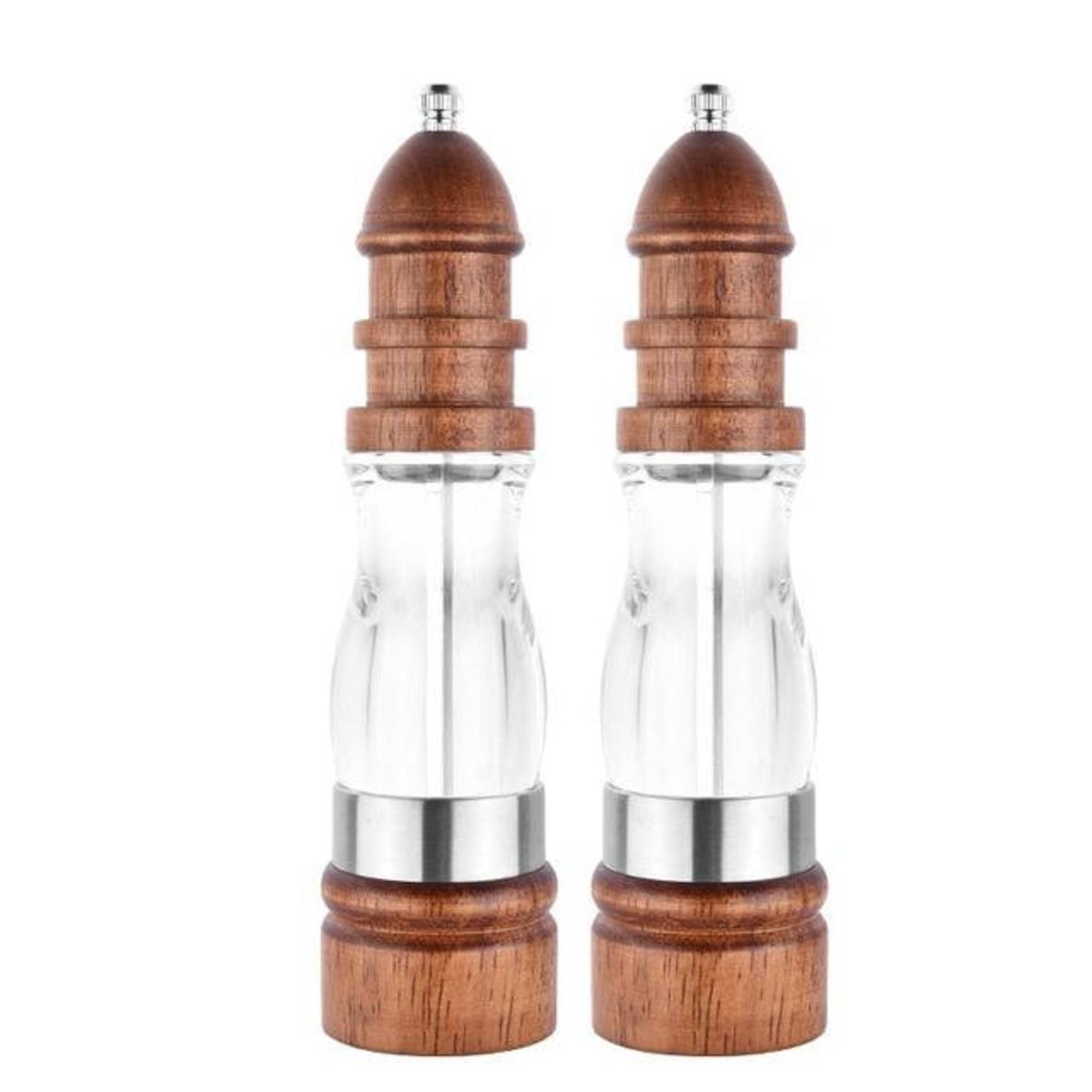 Wooden Salt and Pepper Grinder Set Etsy
