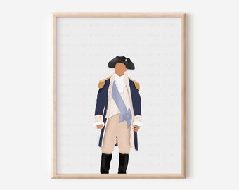 Hamilton Musical George Washington Broadway Wall Art Print Gift For Her