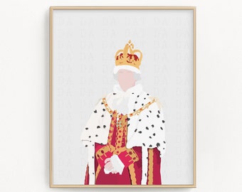 Hamilton Musical King George Broadway Wall Art Print  Gift For Her