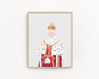 Hamilton Musical King George Broadway Wall Art Print Gift For Her | DIGITAL DOWNLOAD