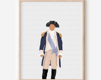 Hamilton Musical George Washington Broadway Wall Art Print Gift For Her | DIGITAL DOWNLOAD