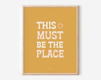 This Must Be The Place Print Boho Minimalist Wall Art Illustration Dorm Decor