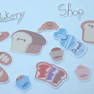 14 Bakery Bread Shop Stickers
