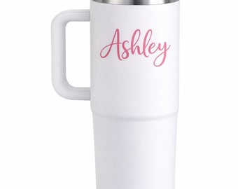 Personalized 40oz Tumbler with Handle, Custom Name or Photo Travel Mug