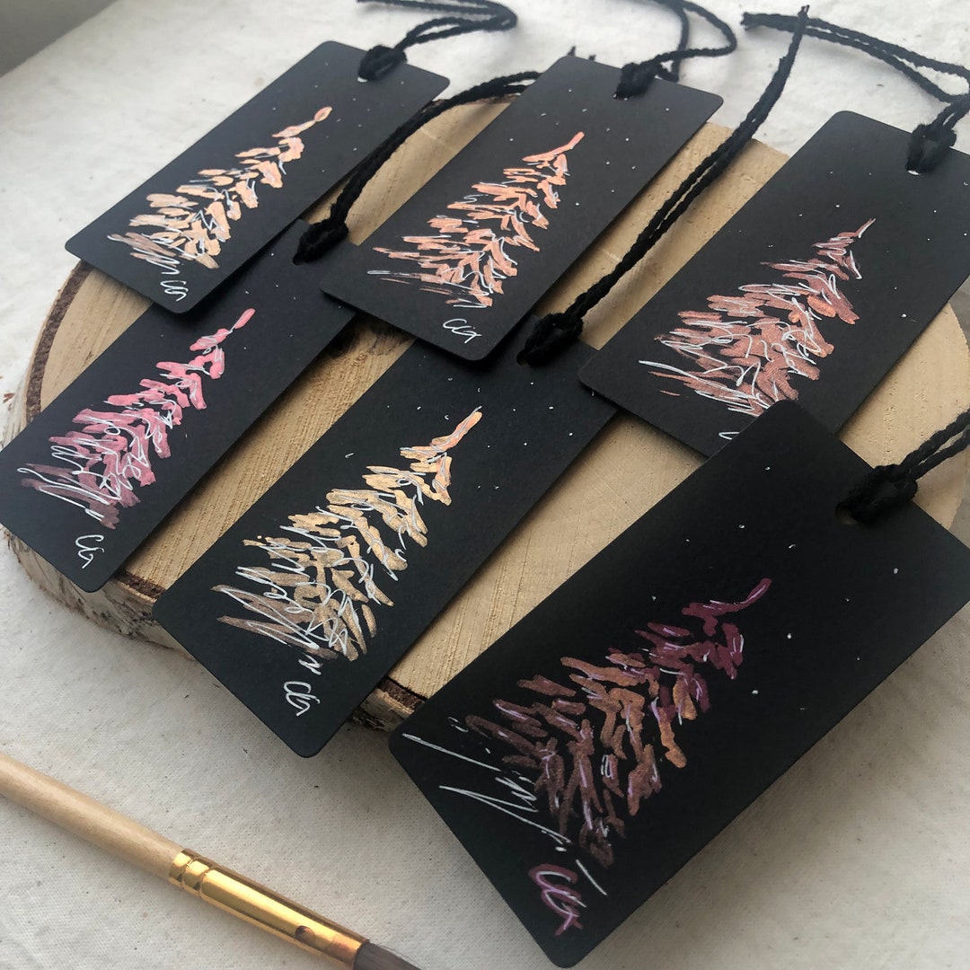 Handpainted Gift Tags Set of 6 Christmas Metallic Colors on Etsy