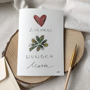 Geburtstagskarte original handgemalt Aquarell Herzlichen Glückwunsch Karte personalisierbares Geschenk zum Geburtstag edle Karte kein Druck