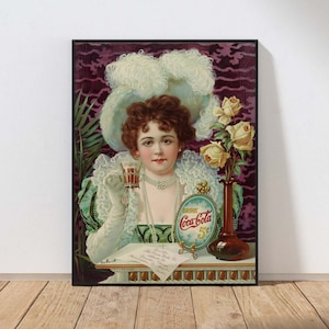 Vintage Coca Cola Advertisement Poster Wall Art Print 1901 Retro Victorian Art Deco French Home Decor Mailed Print or Digital File POST67