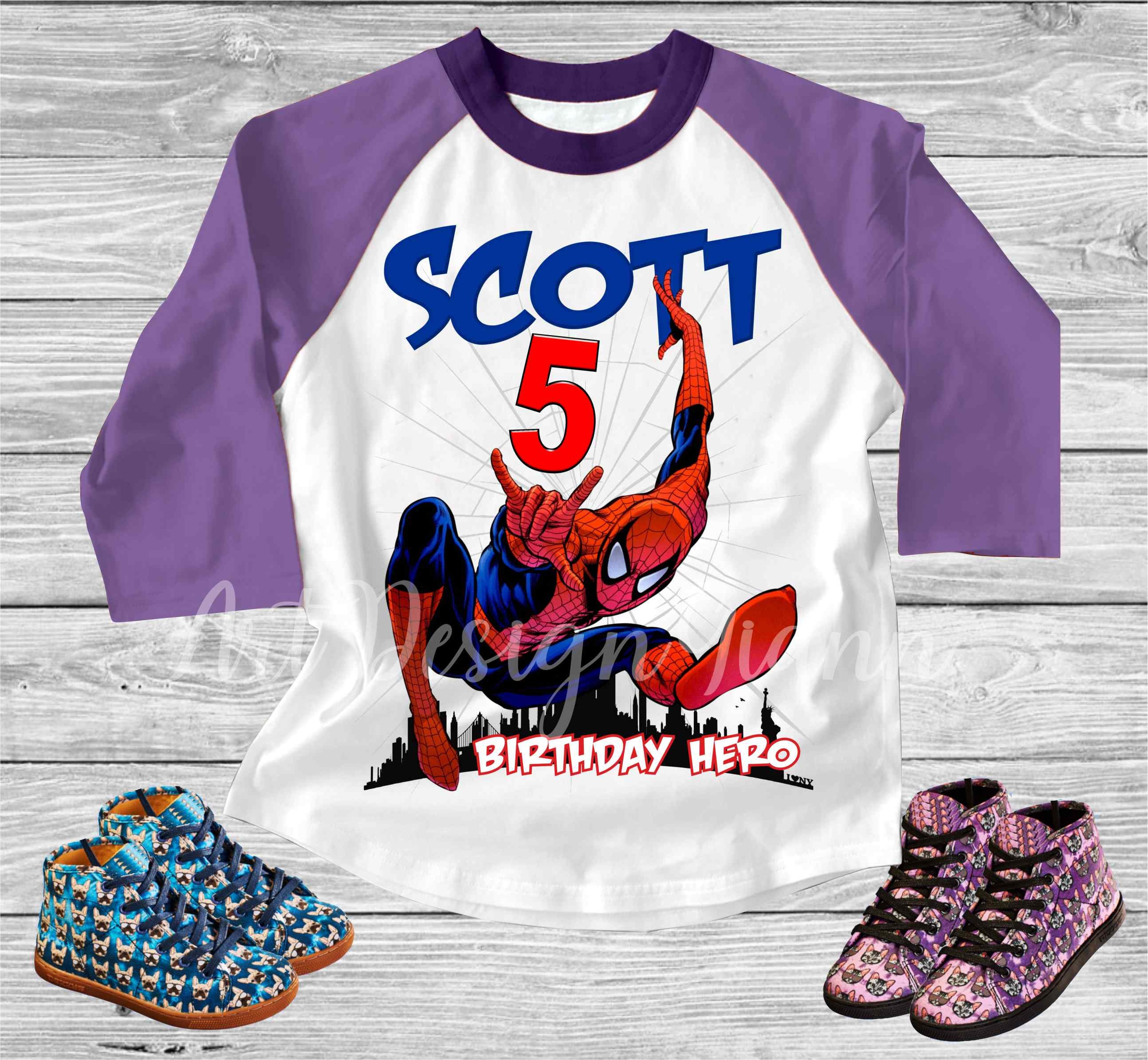 Inspired Spider man birthday shirt SpiderMan party theme party | Etsy