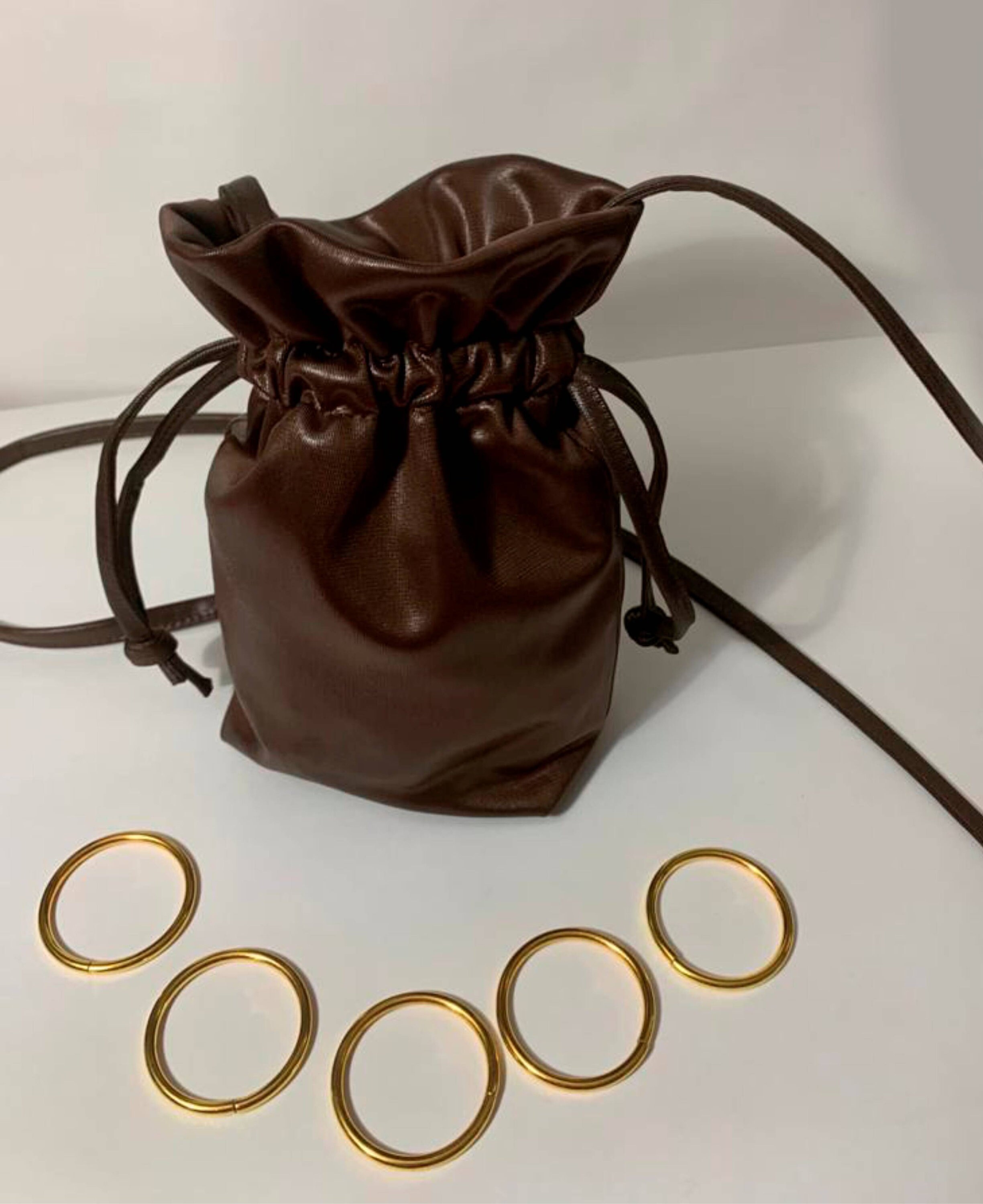 Sonic Drawstring Pouch bag with rings small size crystal Etsy