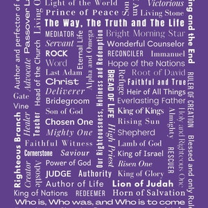 Names of Jesus poster 1 Digital file PDF print image 5