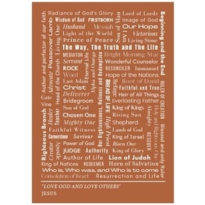 Names of Jesus poster 1 Digital file PDF print image 1