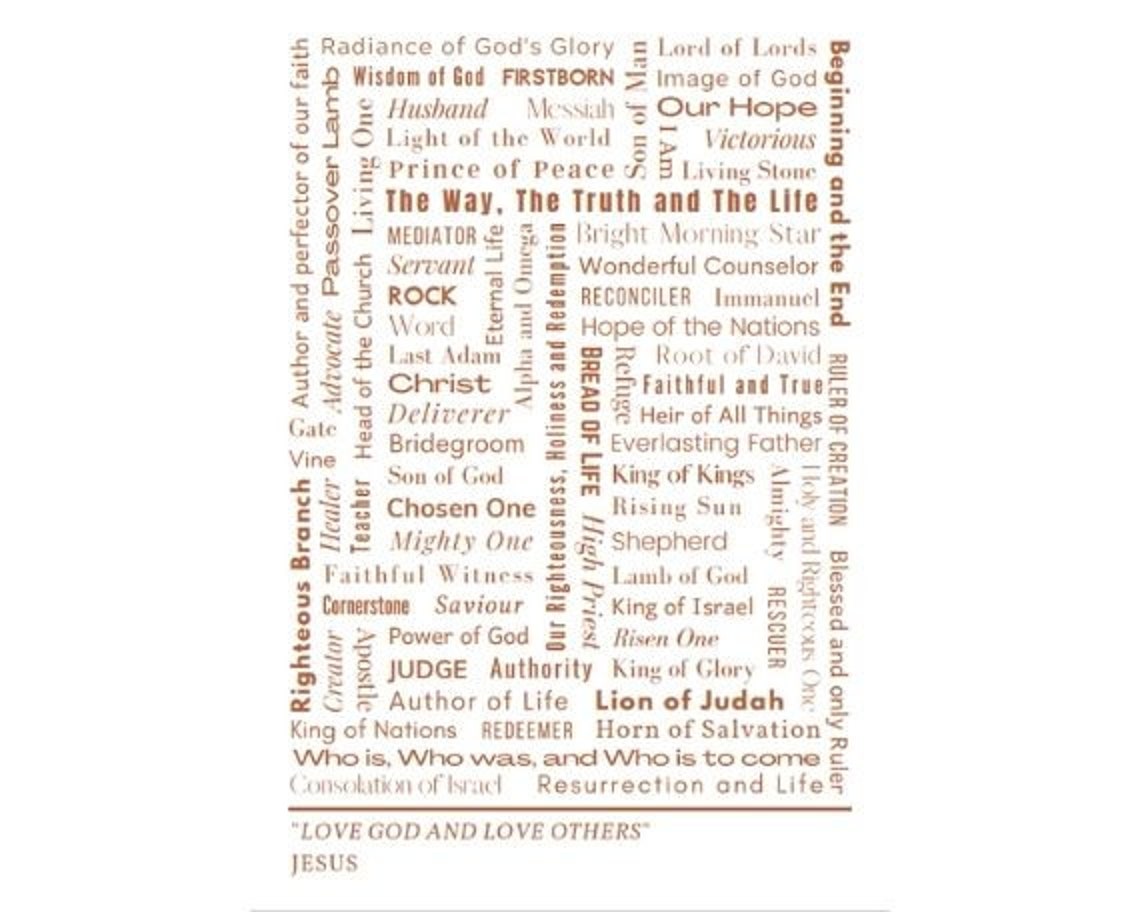 Names of Jesus Poster #2 (digital File - PDF Print) - Etsy