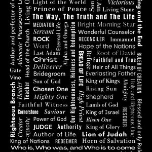 Names of Jesus poster 1 Digital file PDF print image 9