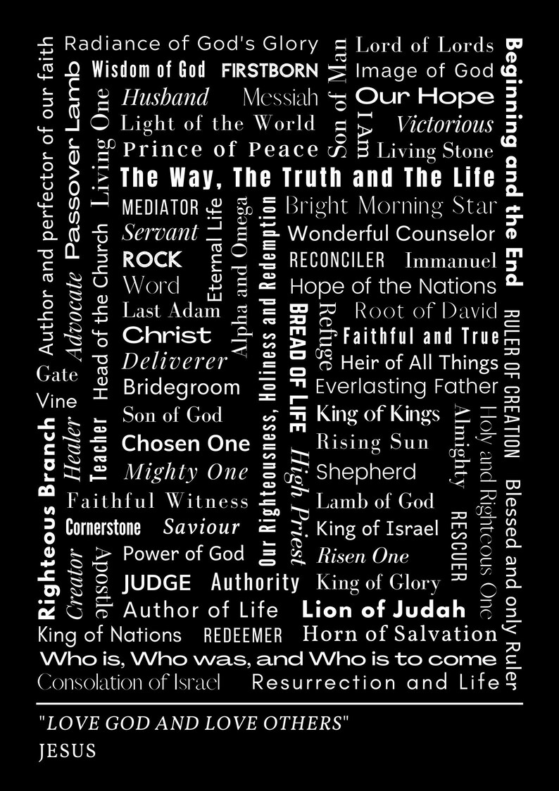 Names of Jesus poster 1 Digital file PDF print image 9