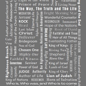 Names of Jesus poster 1 Digital file PDF print image 8