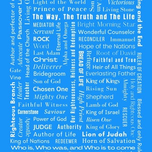 Names of Jesus poster 1 Digital file PDF print image 2