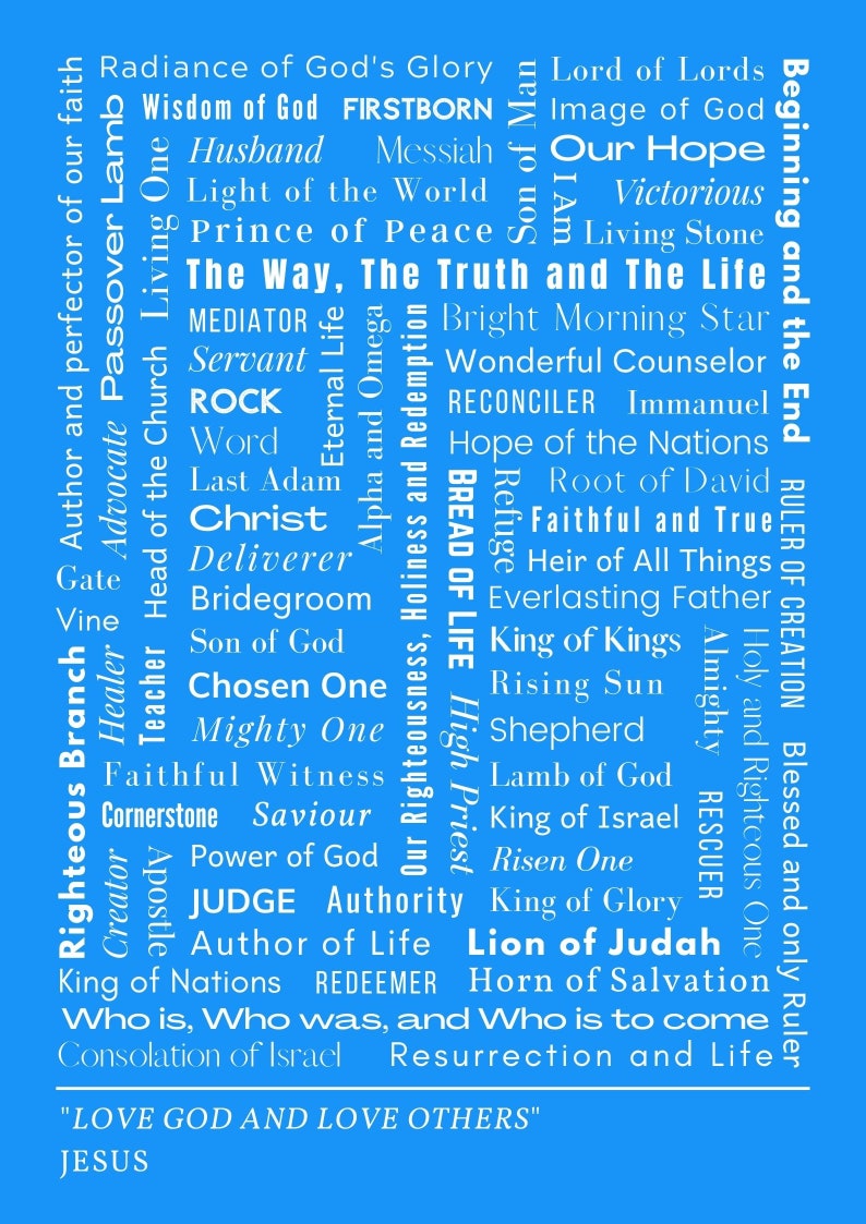 Names of Jesus poster 1 Digital file PDF print image 2