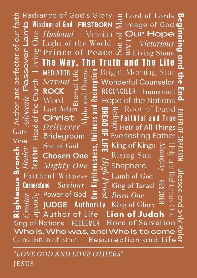 Names of Jesus poster 1 Digital file PDF print image 7