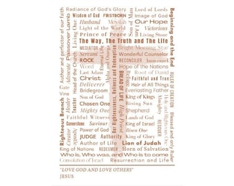 Names of Jesus poster #3 (Digital file - PDF print)
