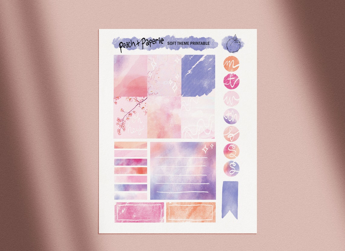 Soft Aesthetic Bullet Journal &amp; Planner Printable DIGITAL DOWNLOAD - Etsy