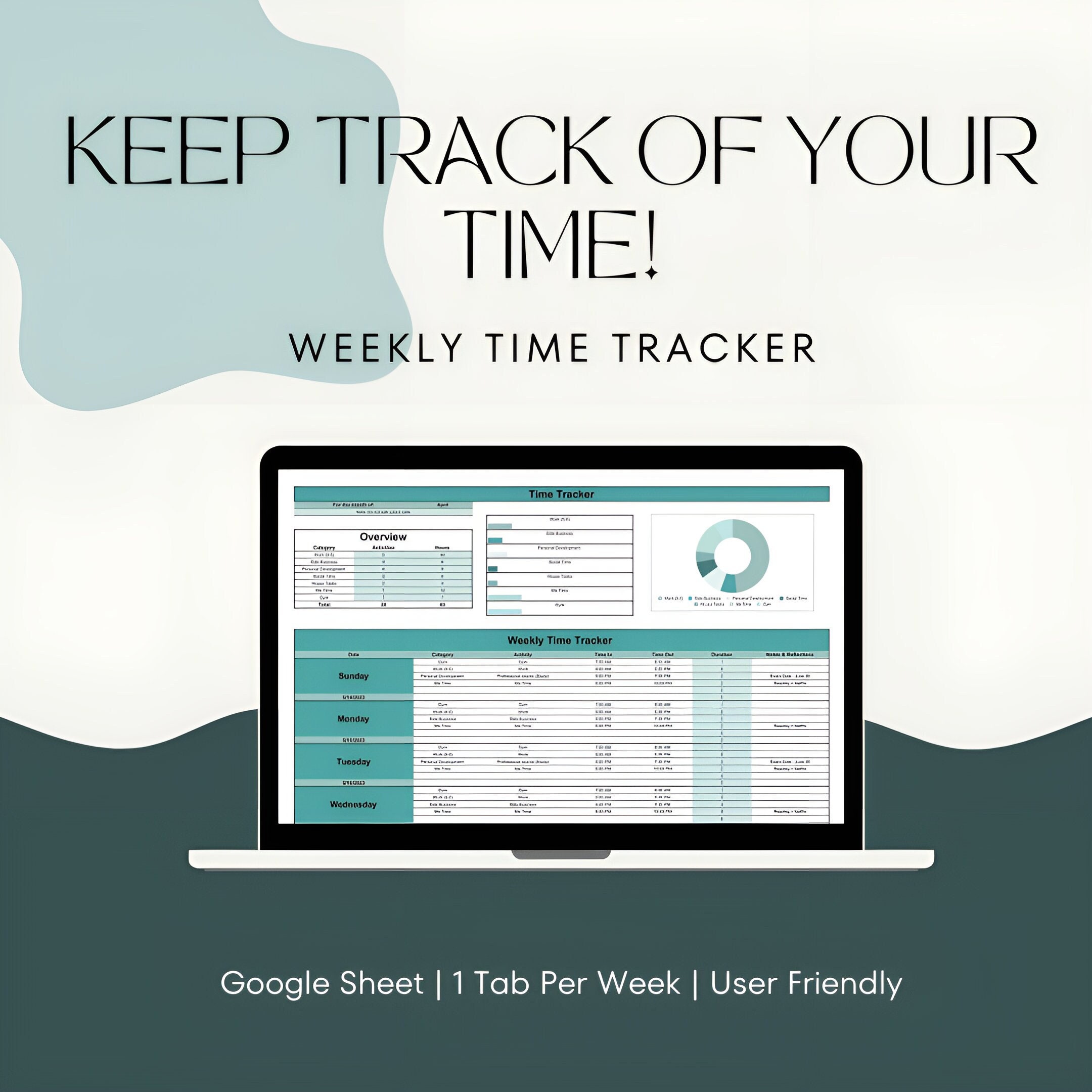 Weekly Time Planner Spreadsheet 1.0 | Google Sheets | Planner ...