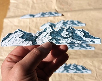 Mountain sticker | Handmade vinyl sticker