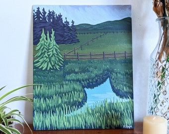 Rural Ontario | Cross Canada Collection | Original Acrylic Painting on 8x10" Canvas Panel
