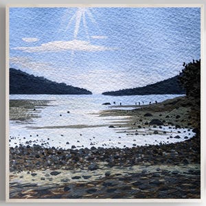 Nanoose Bay | Vancouver Island | Gouache Landschaft Kunstdruck