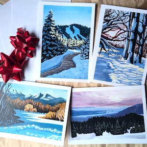 Cartes de voeux artistiques pour les fêtes d'hiver