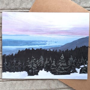 d'art paysager du mont Seymour | Carte de correspondance A6 vierge avec enveloppe