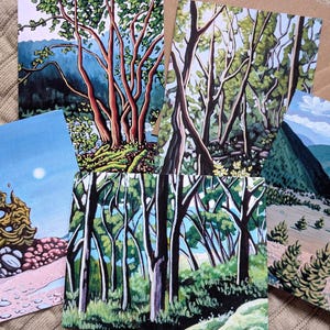 British Columbia Landscapes art card set | pack of 5 blank A6 note cards with envelopes