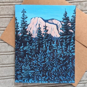 Canmore, carte d'art de paysage de l'Alberta | Carte de correspondance A6 vierge avec enveloppe